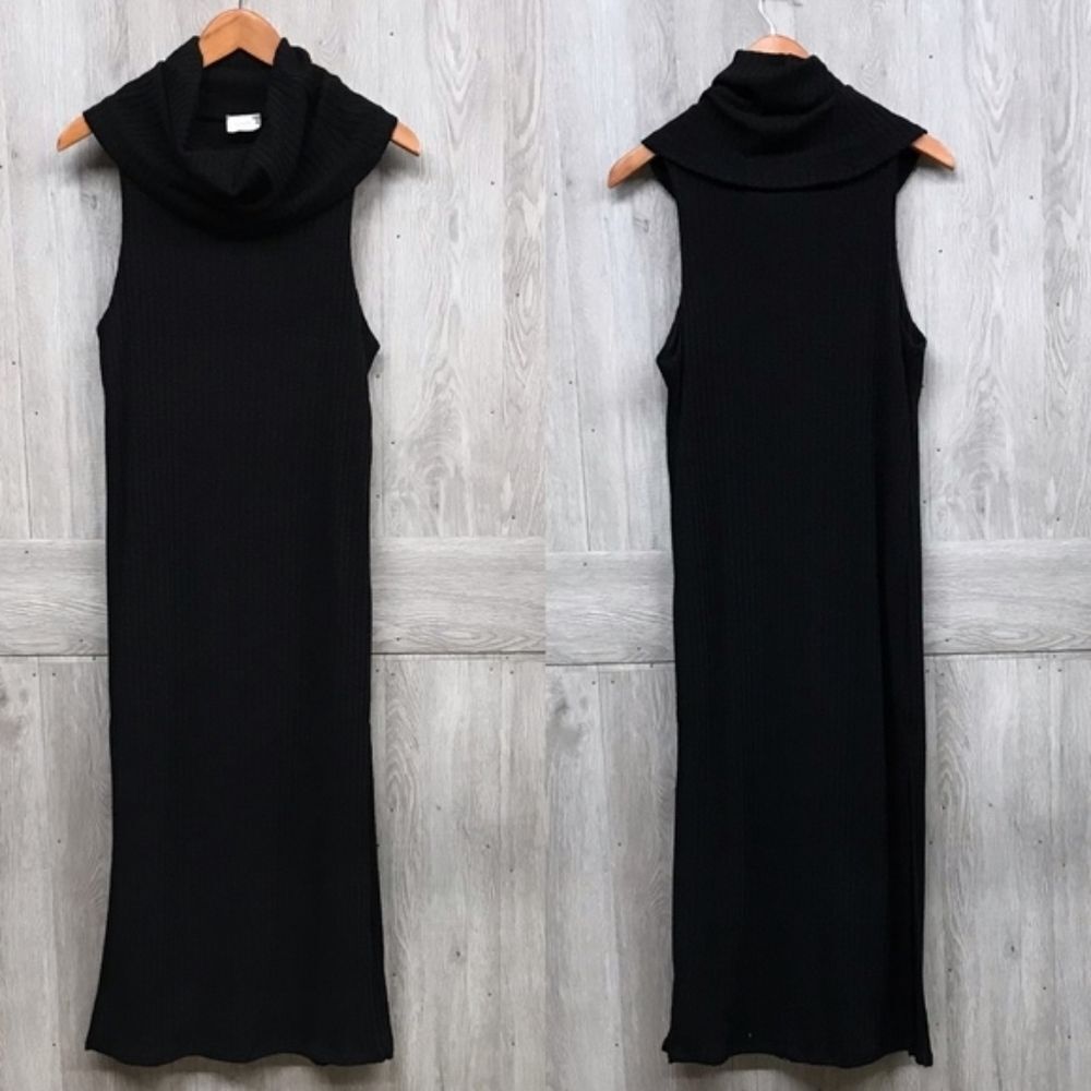 Black Turtle Neck Sweater Dress BB113